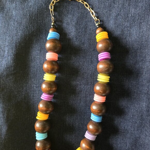 Brown Beaded Necklace with Colours! - Picture 1 of 3